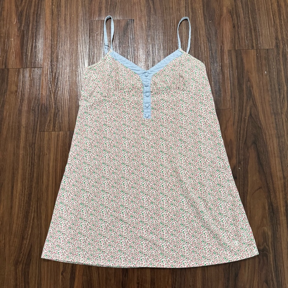 Tommy Hilfiger Women's M Floral Y2K Babydoll A-Line Dress Sleepwear Cottagecore